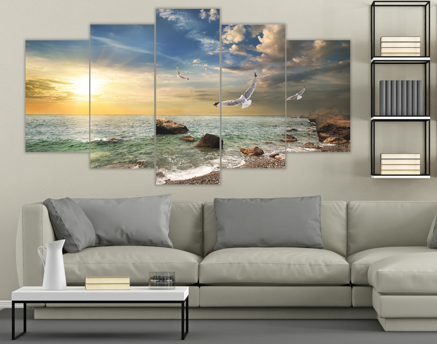 Limited Edition Beach Coast With Birds Canvas