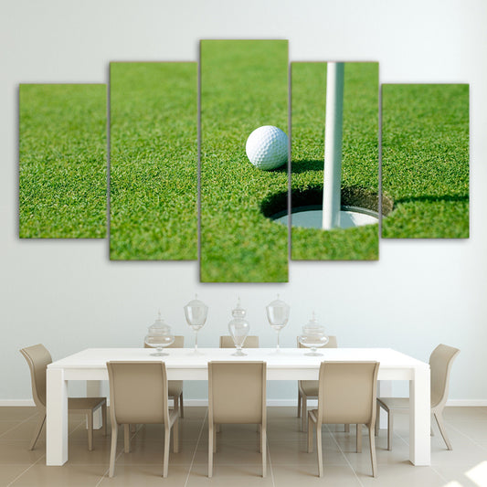 Limited Edition 5 Piece Ball In A Hole Golf Canvas