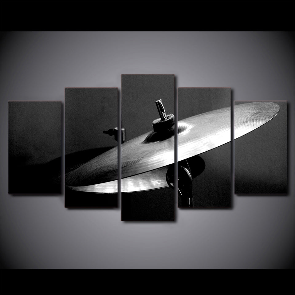 Limited Edition 5 Piece Black And White Cymbals Canvas