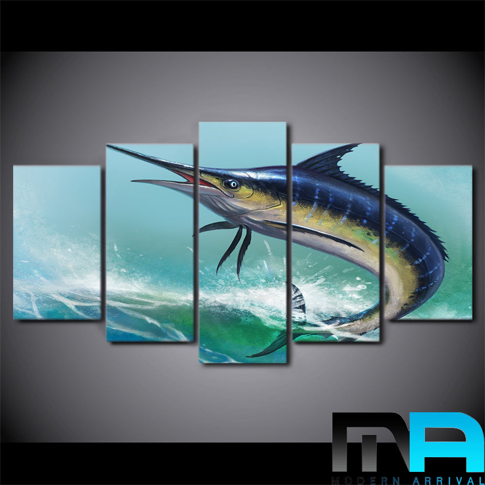 Limited Edition 5 Piece  Big Fish Canvas