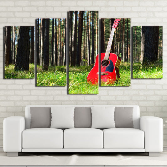 Limited Edition 5 Piece Classic Red Guitar in The Forest Canvas