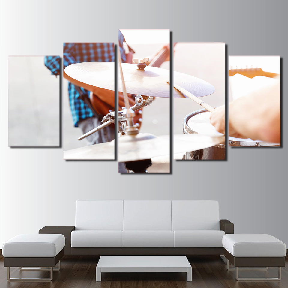 Limited Edition 5 Piece Awesome Cymbals And Drum Canvas