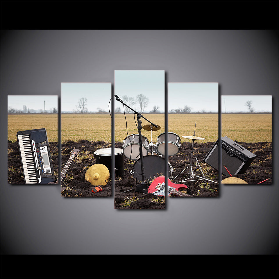 Limited Edition 5 Piece Drums In The Field Canvas