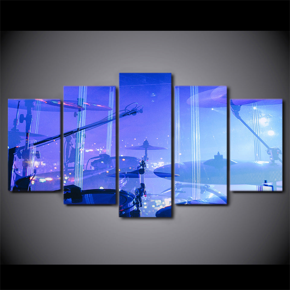 Limited Edition 5 Piece Drum Set In A Glass Canvas