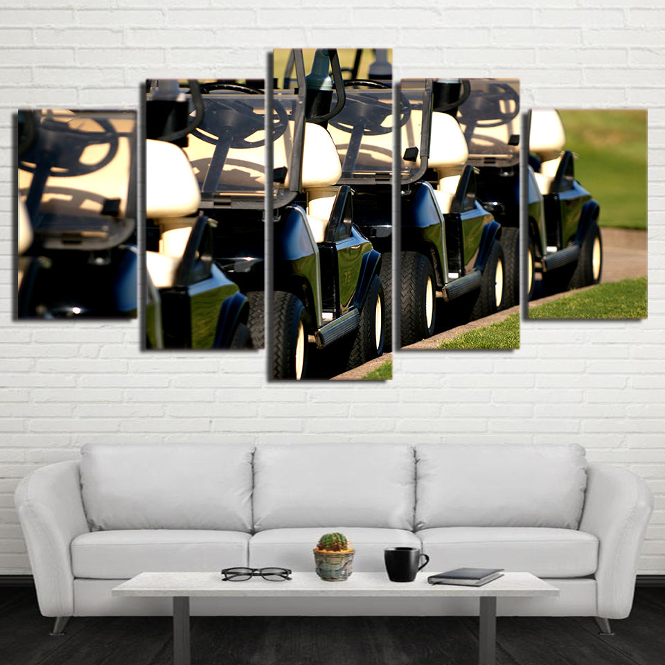 Limited Edition 5 Piece Golf Carts In Line Canvas