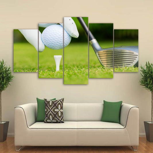Limited Edition 5 Piece Golf Ball Ready To Kick-Off Canvas