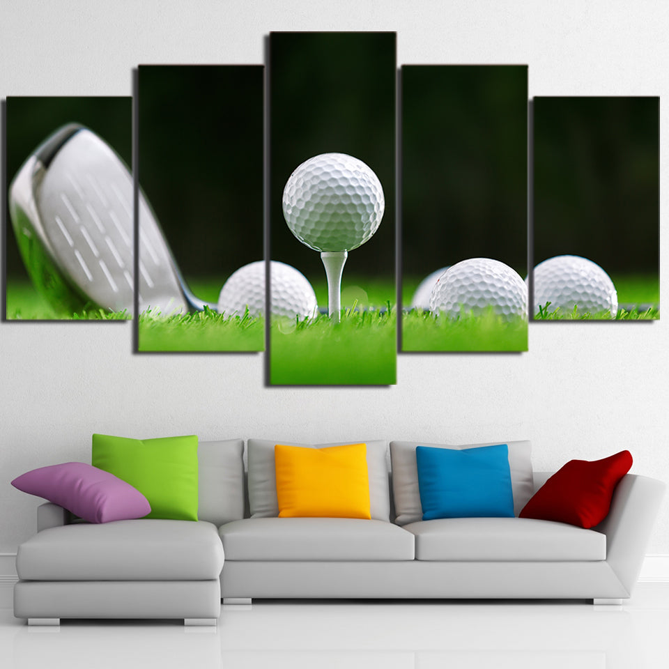 Limited Edition 5 Piece Golf Balls And Club Canvas