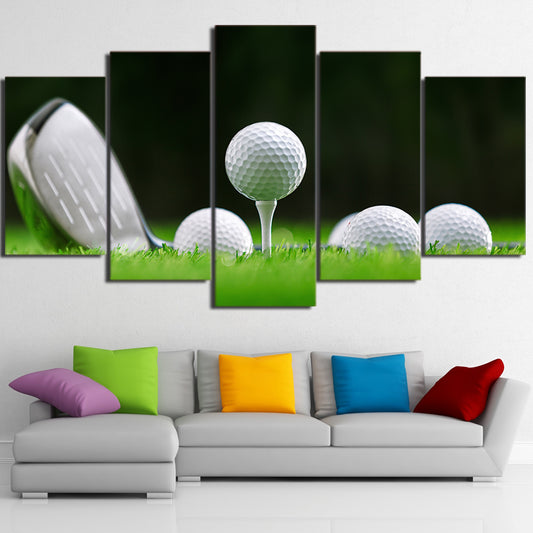 Limited Edition 5 Piece Golf Balls And Club Canvas