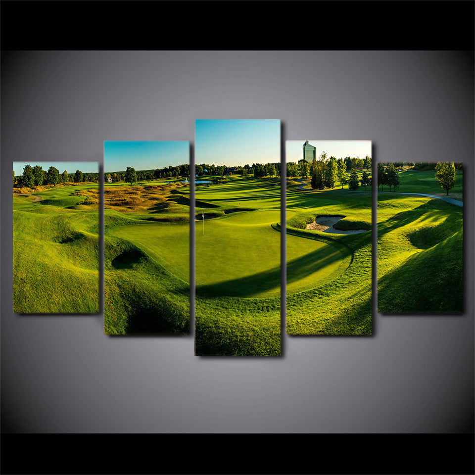 Limited Edition 5 Piece Wavy Golf Course Canvas