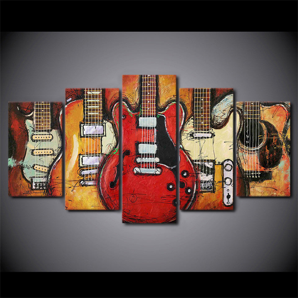 Limited Edition 5 Piece Guitar Collection Canvas