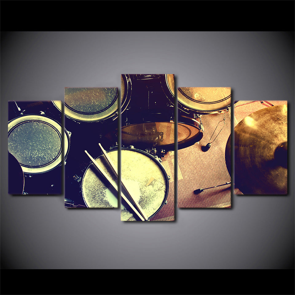 Limited Edition 5 Piece Metal Drums Canvas