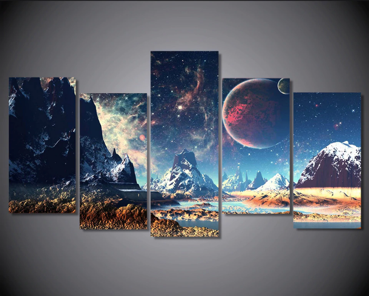 Limited Edition 5 Piece Space Mountain Canvas