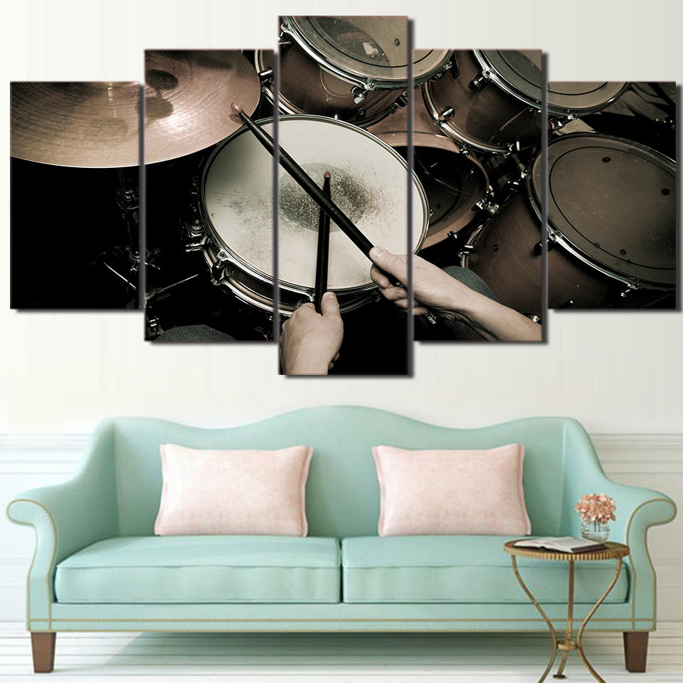 Limited Edition 5 Piece Vintage Drum Set Canvas