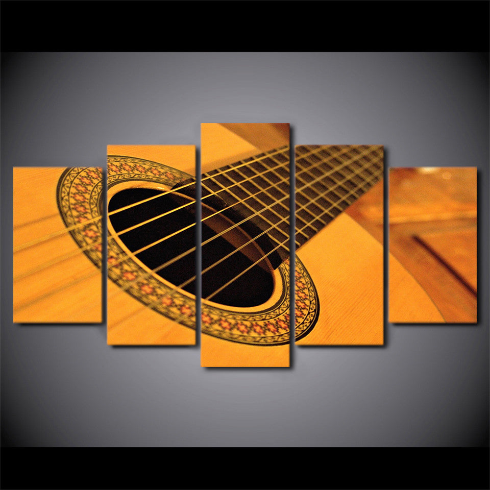 Limited Edition 5 Piece Vintage Classical Guitar Canvas