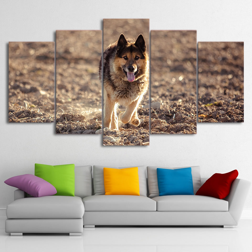 Limited Edition 5 Piece Wild Wolf In The Wilderness Canvas