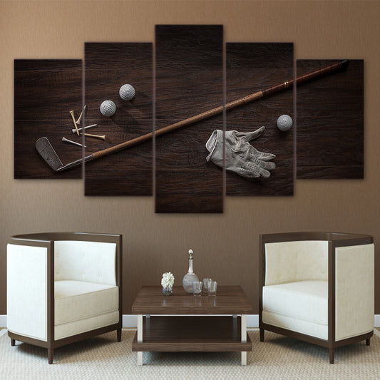 Limited Edition 5 Piece Vintage Golf Club Canvas