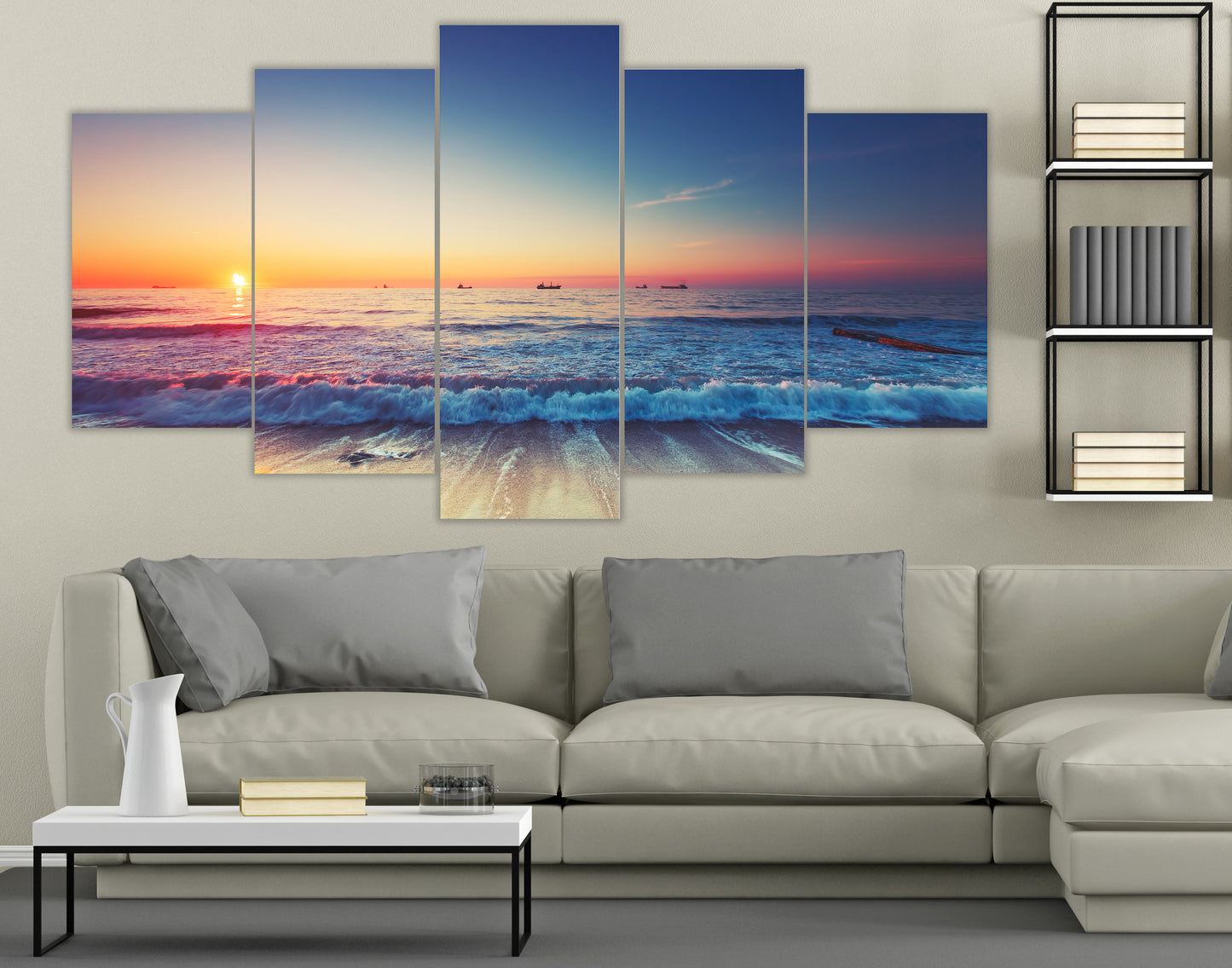 Limited Edition 5 Piece Gorgeous Sea Shore Canvas