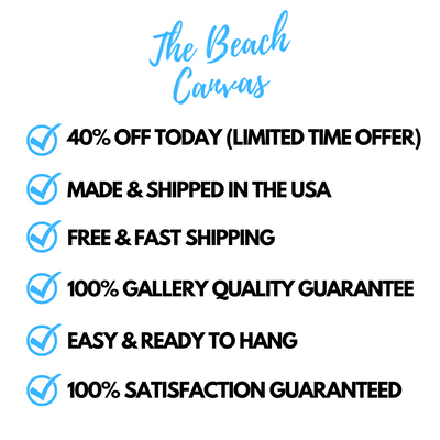 Limited Edition Beach Coast With Birds Canvas