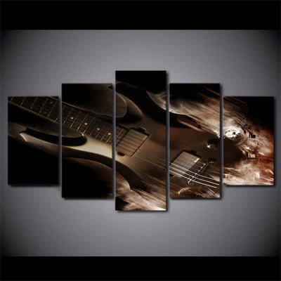 Limited Edition 5 Piece Abstract Classical Guitar Canvas