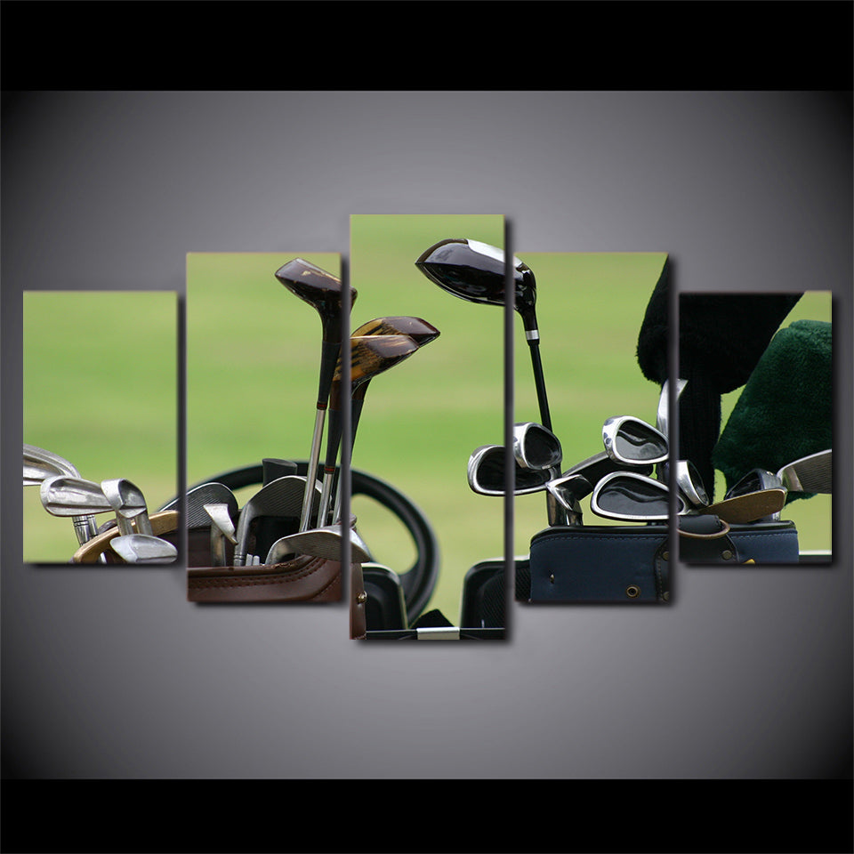 Limited Edition 5 Piece Amazing Golf Clubs Canvas