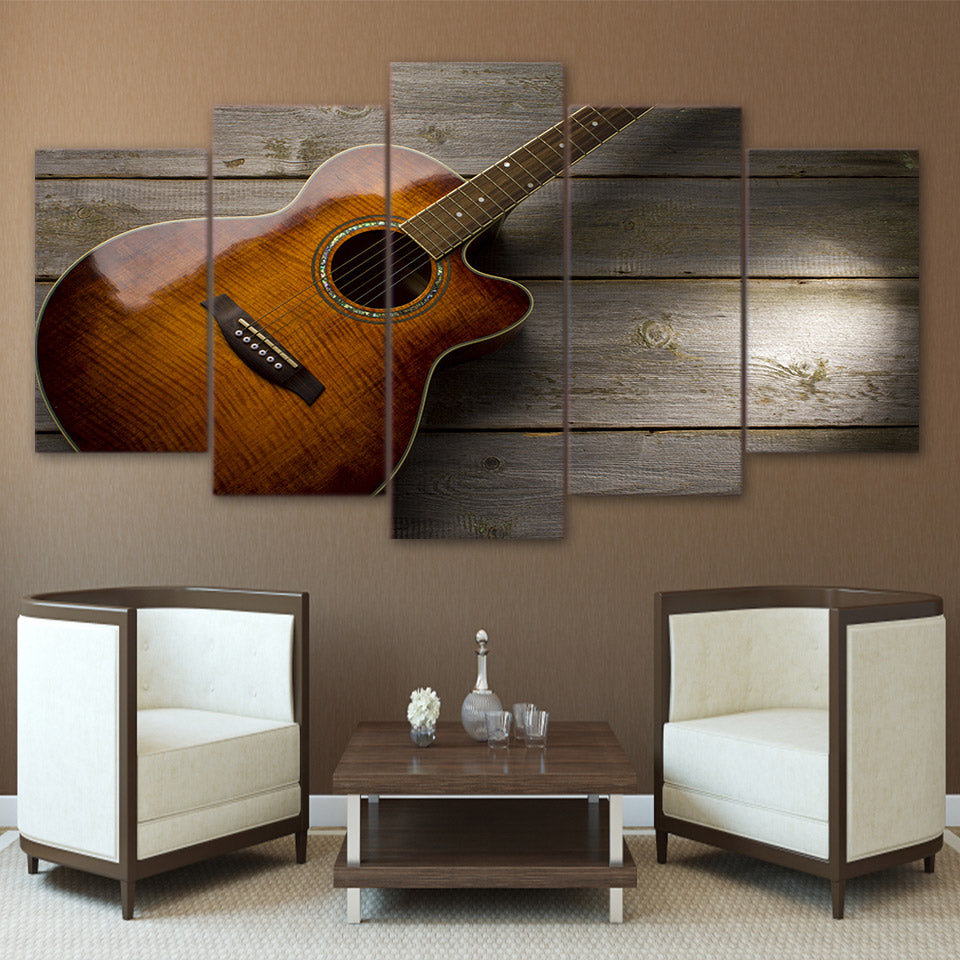Limited Edition 5 Piece Artistic Classic Guitar Canvas
