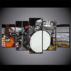 Limited Edition 5 Piece Artistic Modern Drum Canvas