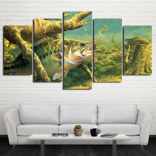 Limited Edition 5 Piece Artistic Ocean Fish Canvas