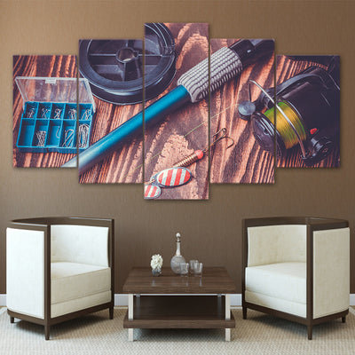Limited Edition 5 Piece Awesome Fishing Rod Tools Canvas
