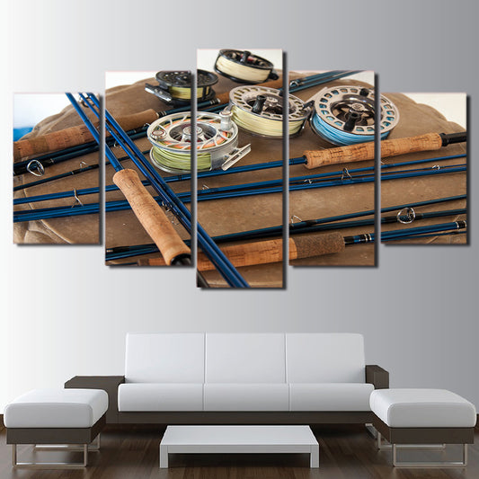 Limited Edition 5 Piece Awesome Fishing Tools Canvas