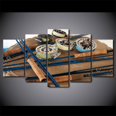 Limited Edition 5 Piece Awesome Fishing Tools Canvas