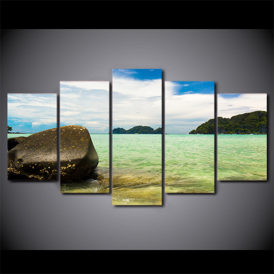 Limited Edition 5 Piece Awesome Seashore Canvas