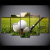 Limited Edition 5 Piece Golf Club And Ball In Position Canvas