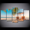 Limited Edition 5 Piece Beach Umbrella And Chair Canvas