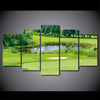 Limited Edition 5 Piece Beautiful Green Golf Course Canvas