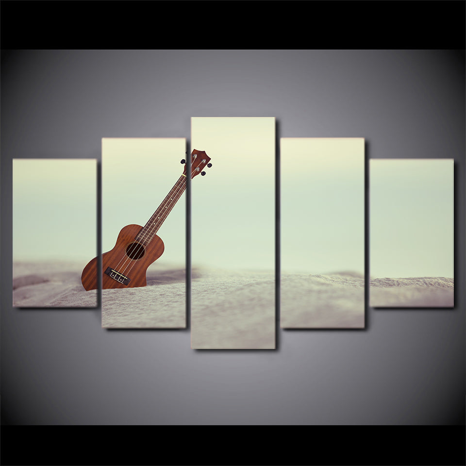 Limited Edition 5 Piece Beautiful Ukelele Guitar Canvas