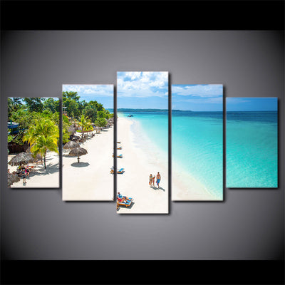 Limited Edition 5 Piece Beautiful White Beach Canvas