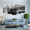Limited Edition 5 Piece Black And White Drum Set Canvas