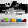 Limited Edition 5 Piece Black and White Drum and Cymbals Canvas