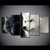 Limited Edition Black And White Couple Wolf Canvas