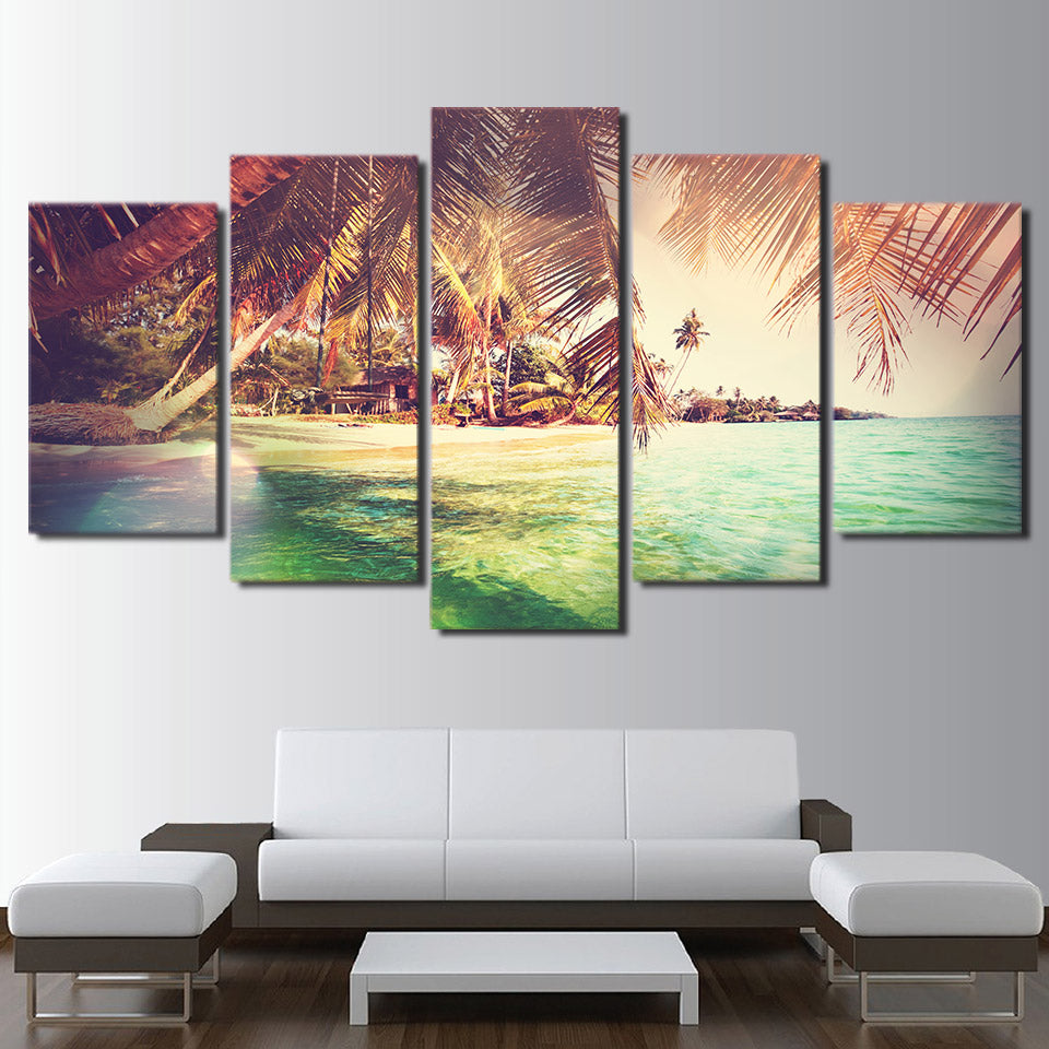 Limited Edition 5 Piece Breathtaking Beach Canvas