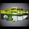 Limited Edition 5 Piece Golf Course Painting With Ball Canvas