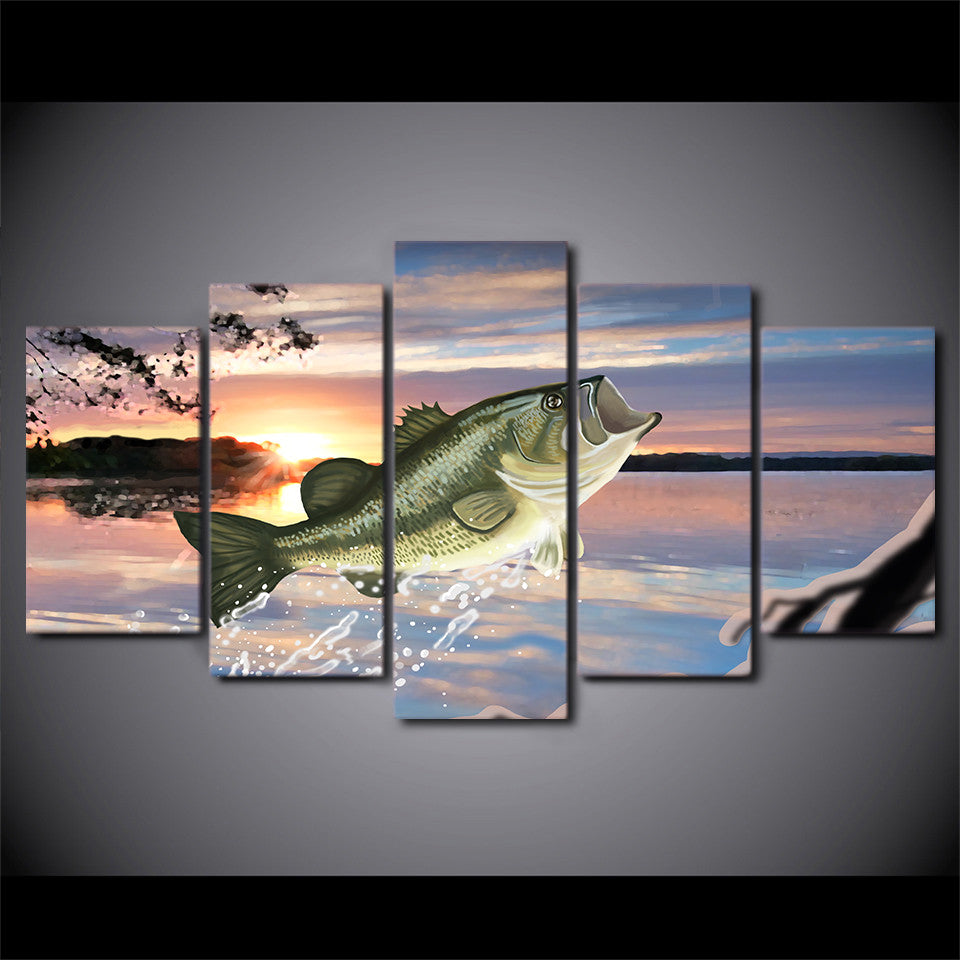 Limited Edition 5 Piece Ocean Fish Canvas