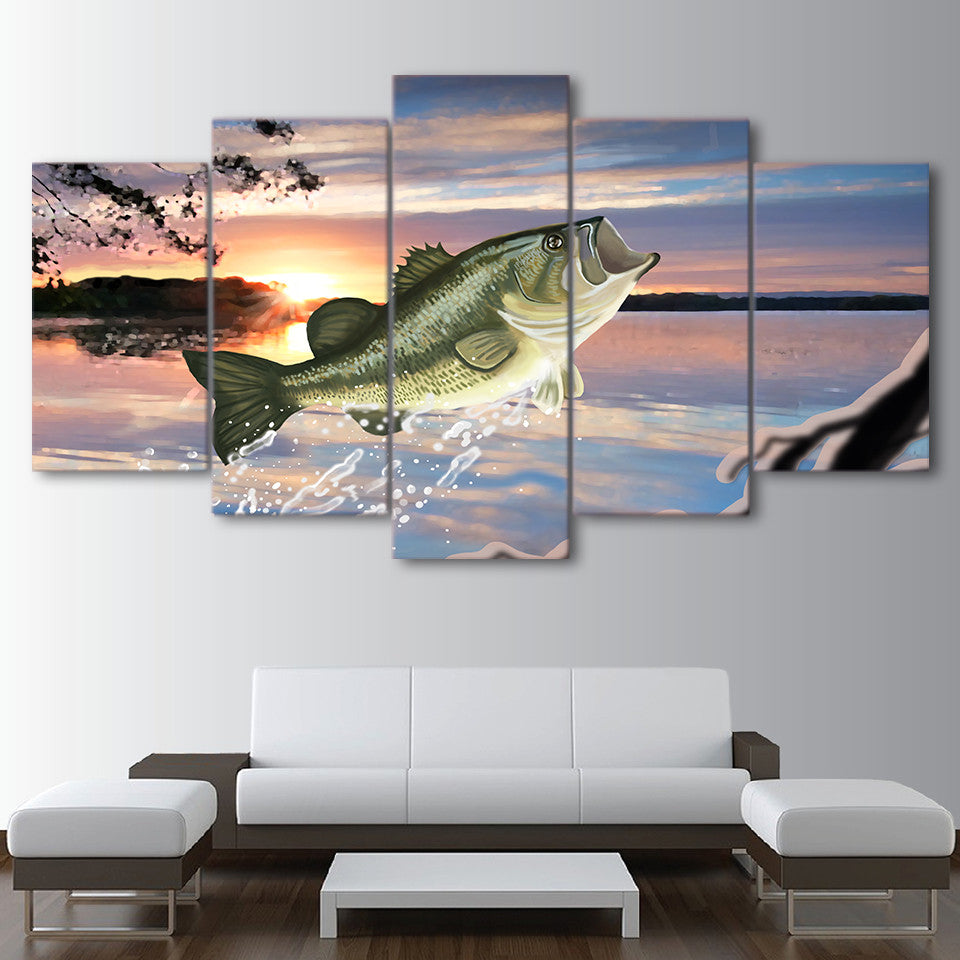 Limited Edition 5 Piece Ocean Fish Canvas