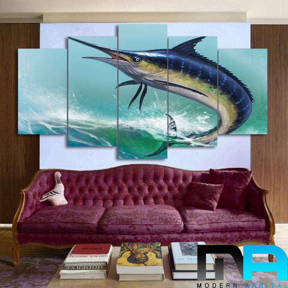 Limited Edition 5 Piece  Big Fish Canvas