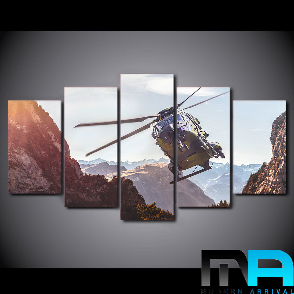 Limited Edition 5 Piece Helicopter Canvas