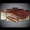 Limited Edition 5 Piece Classic Wooden Guitar Canvas