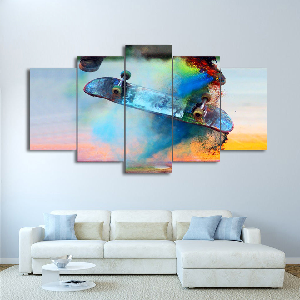 Limited Edition 5 Piece Color Skateboard Canvas