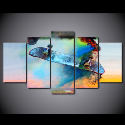 Limited Edition 5 Piece Color Skateboard Canvas