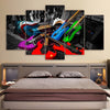 Limited Edition 5 Piece Colorful Rock Guitar Canvas
