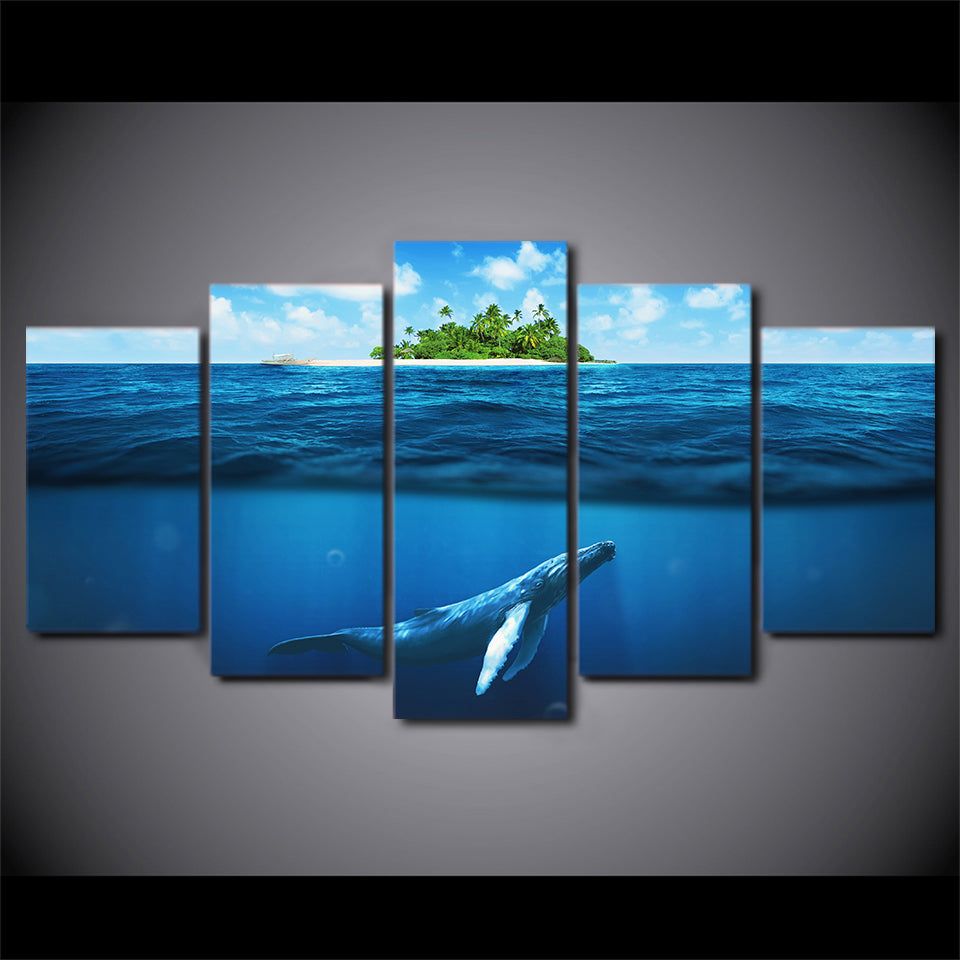 Limited Edition 5 Piece Deep Blue Ocean Canvas